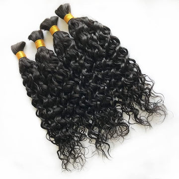 Miracle On Going Water Wave Bulk Hair For Braiding #1B Natural Black