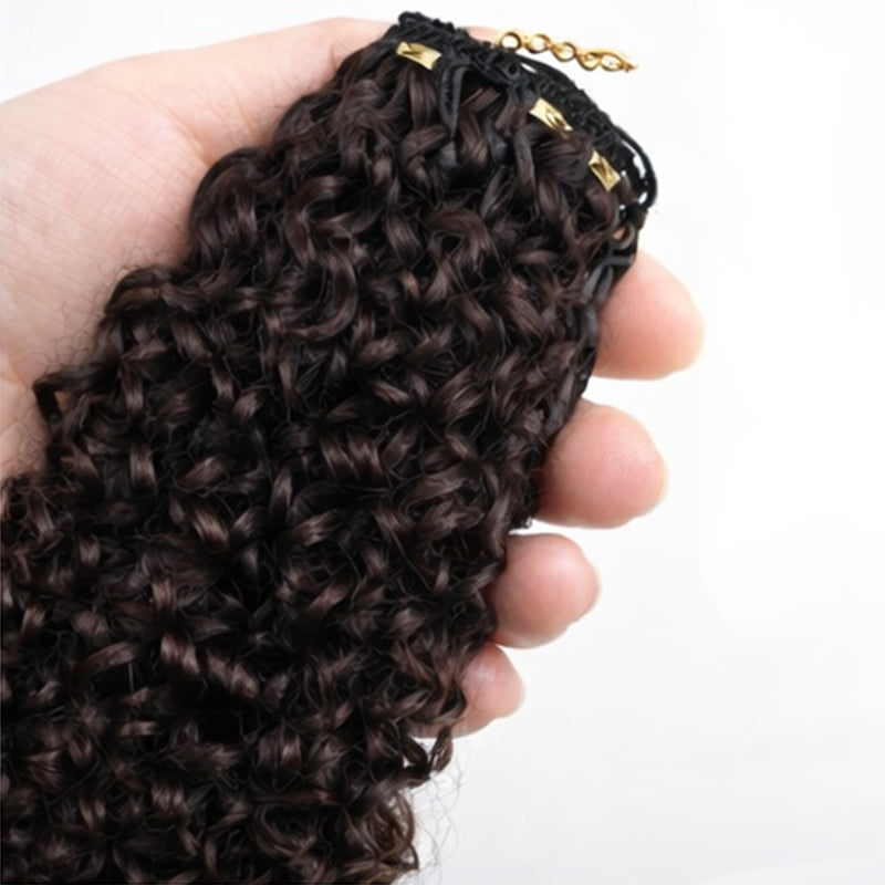 Miracle On Going Miracle Knots Human Feather Crochet Hair Burmese Curly with No Spiral Ends - Pre-Separated Knotless Crochet Braids for Seamless Blending