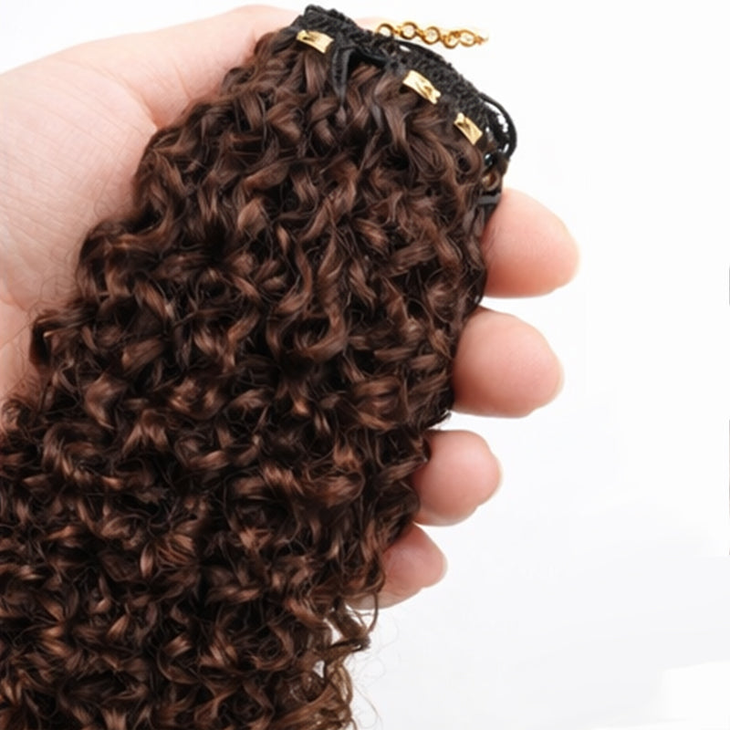 Miracle On Going Miracle Knots Human Feather Crochet Hair Burmese Curly with No Spiral Ends - Pre-Separated Knotless Crochet Braids for Seamless Blending