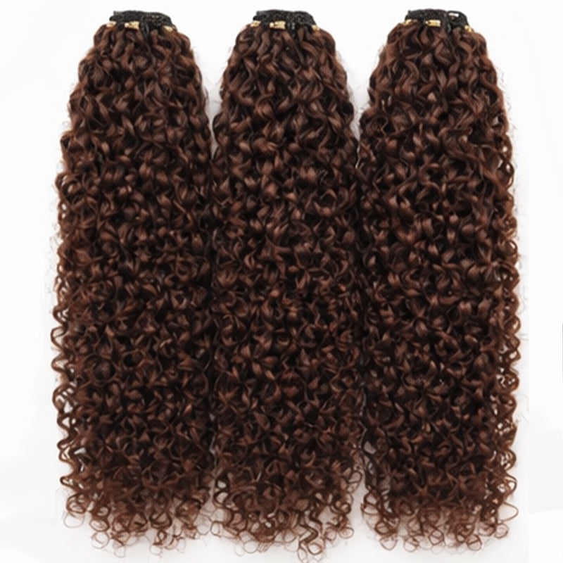 Miracle On Going Miracle Knots Human Feather Crochet Hair Burmese Curly with No Spiral Ends - Pre-Separated Knotless Crochet Braids for Seamless Blending