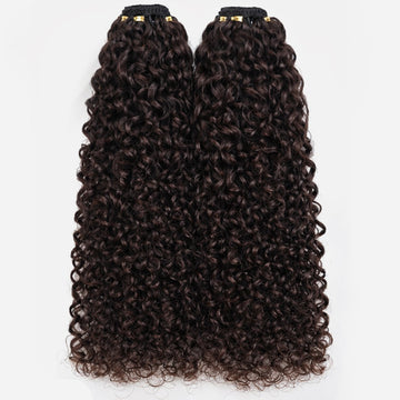 Miracle On Going Miracle Knots Human Feather Crochet Hair Burmese Curly with No Spiral Ends - Pre-Separated Knotless Crochet Braids for Seamless Blending