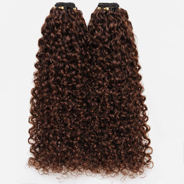 Miracle On Going Miracle Knots Human Feather Crochet Hair Burmese Curly with No Spiral Ends - Pre-Separated Knotless Crochet Braids for Seamless Blending