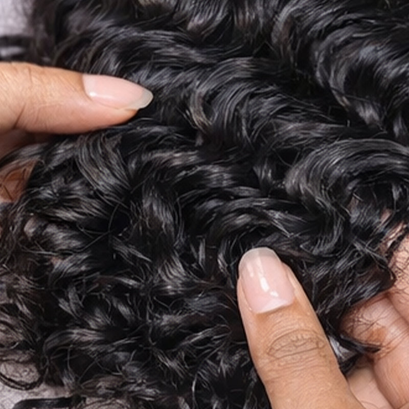 Miracle On Going Miracle Knots Human Feather Crochet Hair Deep Wave with No Spiral Ends - Pre-Separated Knotless Crochet Braids for Seamless Blending