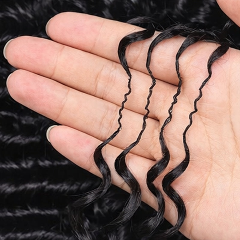 Miracle On Going Miracle Knots Human Feather Crochet Hair Body Wave - Pre-Separated Knotless Crochet Braids for Seamless Blending