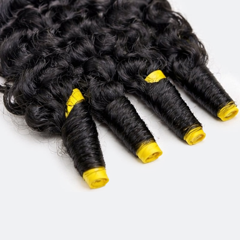 Miracle On Going Miracle Knots Human Feather Crochet Hair Burmese Curly - Pre-Separated Knotless Crochet Braids for Seamless Blending