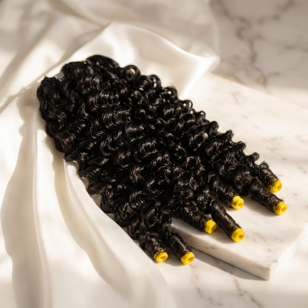 Miracle On Going Miracle Knots Human Feather Crochet Hair Burmese Curly - Pre-Separated Knotless Crochet Braids for Seamless Blending