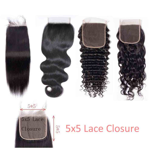 HD 5x5 Lace Closure-ALL texture